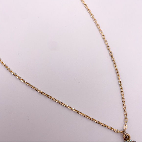 Betsey Johnson Signed Sea Turtle Pendant Necklace w/ Faux Pearls and Rhinestones - Picture 9 of 14